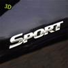 Модные наклейки на багажник, крыло, эмблема, значок, автомобильные наклейки 3D ABS SPORT в металлическом стиле