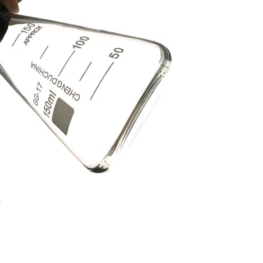 Стеклянная коническая колба Эрленмейера с узким горлом и винтовой крышкой объемом 50-250 мл, лабораторная стеклянная посуда