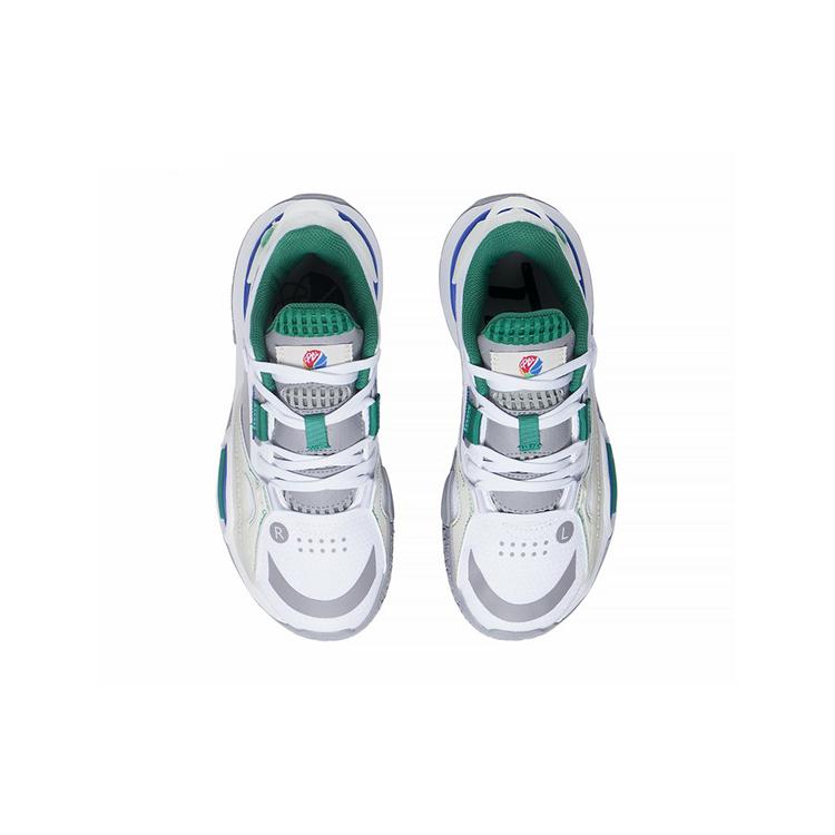 Li Ning YOUNG All City 10 Синтетическая кожа Амортизация Отскок Низкие Баскетбольные кроссовки Белый Унисекс YKBS060-9