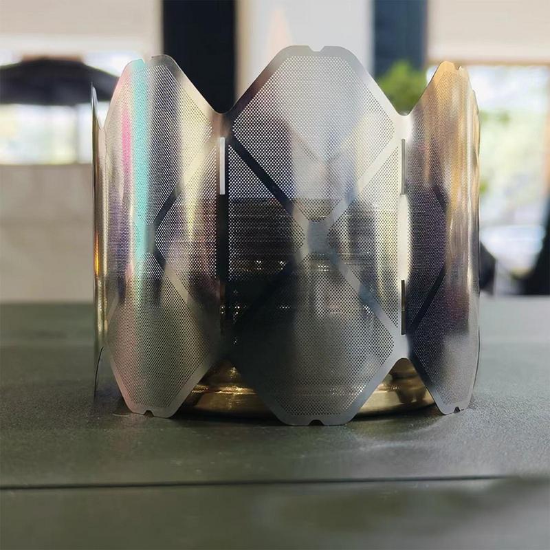 Stove Windscreen Camping Cooking Wind Blocker Stainless Steel Wind Guard Lightweight Picnic Cooker Stove Wind Screen Windshield