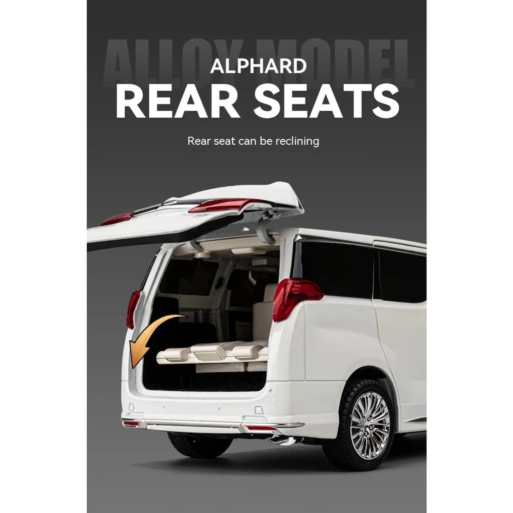 Модель автомобиля Toyota Alphard Alloy в масштабе 1/18 — высокодетализированная коллекционная модель — идеально подходит для демонстрации, декора офиса, подарка
