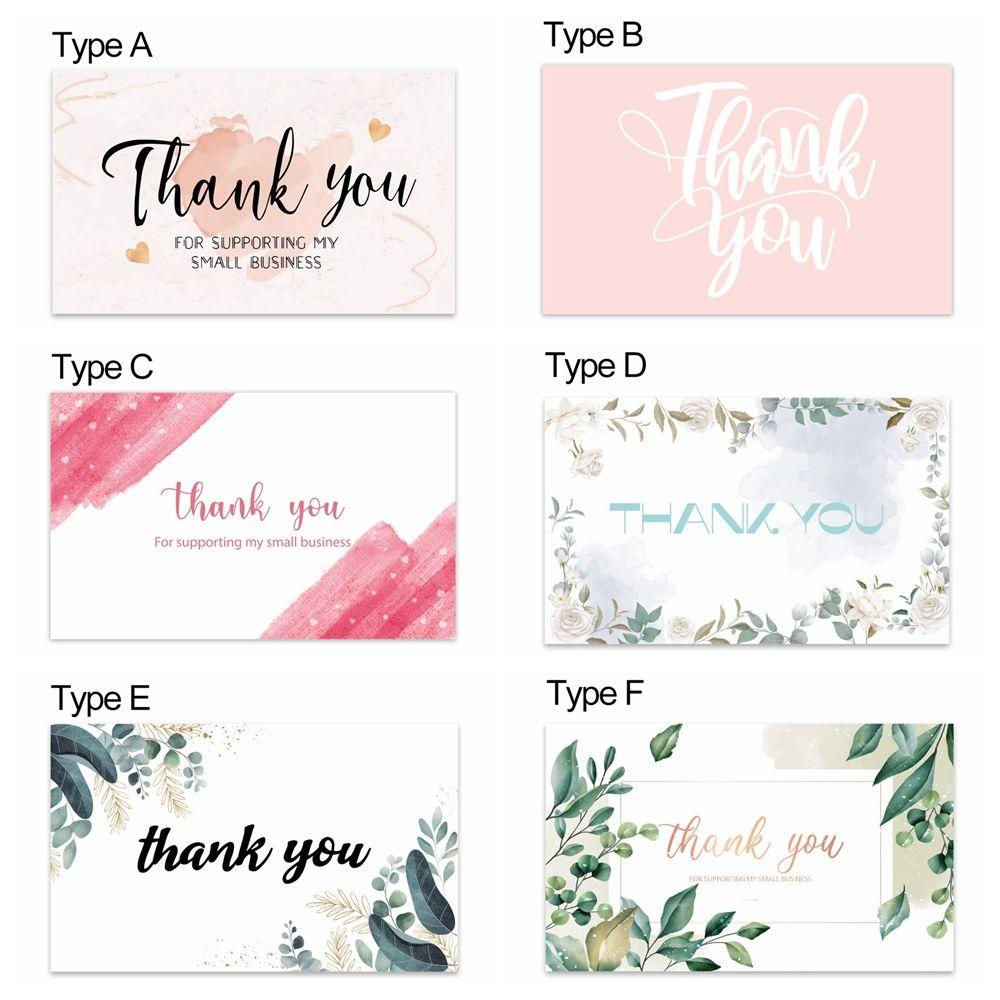 Thank You Cards Greenery Leaves For Supporting My Small Business Greeting Appreciation Cardstock