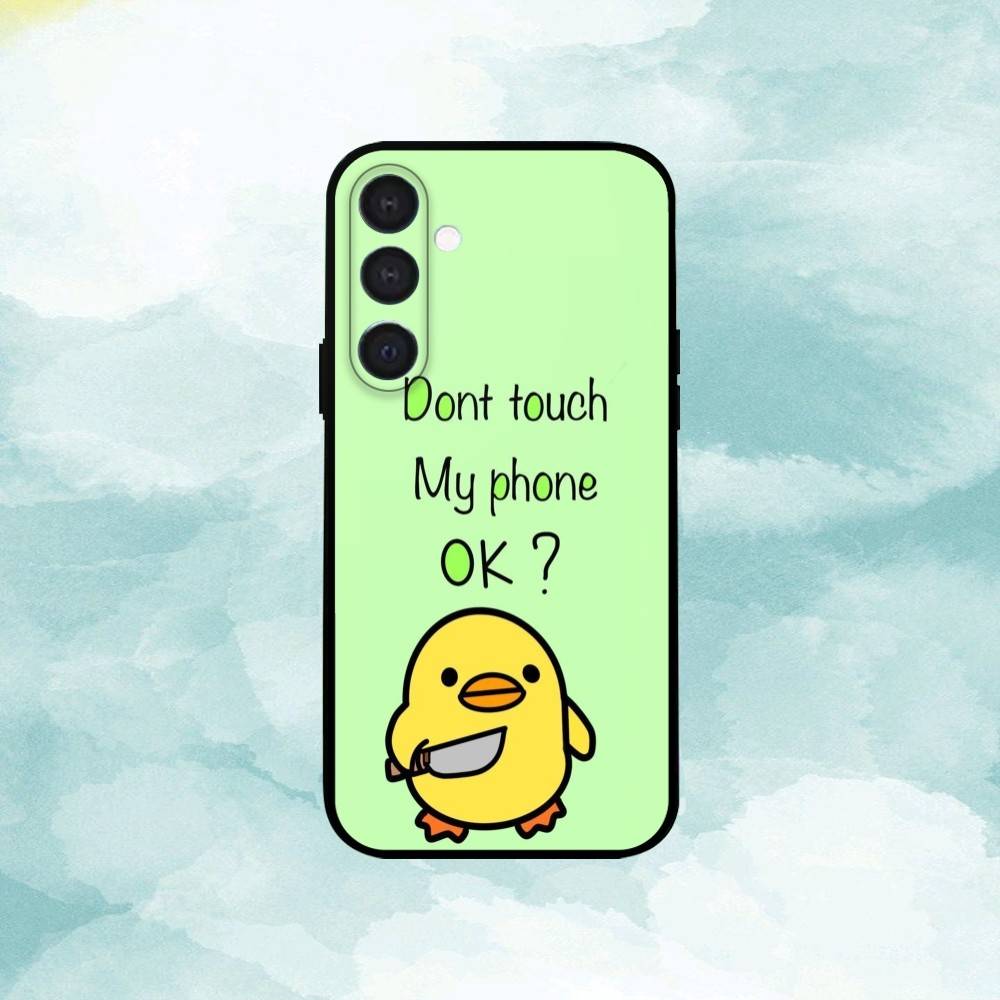 1PC Dont Touch My Phone Phone Case For Samsung A73,72,71,53,52,51,22,91,80, Soft Black Cover