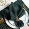 46x46cm Stone Washed Linen Napkins Restaurant Wedding Dinner Cloth Placemat Soft Pure Linen Classical Home Table Decor
