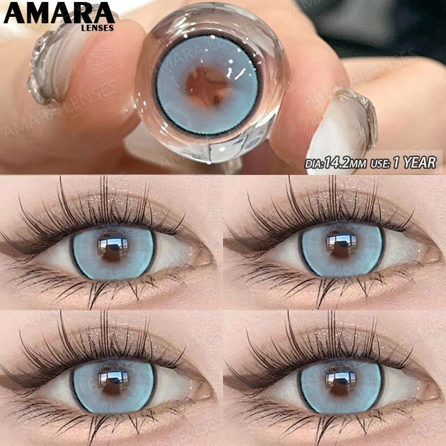 AMARA Colored Contacts Lenses Brown Lenses Purple Lens Natural Look Cosmetics Colored Pupils Eyes Color Lens Soft High Quality
