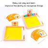 1 Set Kids Sand Tray Toy with Cards Pen Wooden Blocks Preschool Number Letter