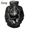 Fashion 3D Wolf Print Hooded Sweatshirts Unisex Wild Animals Pattern Printing Couple Hoodie Casual Long Sleeve Tops