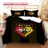 Watford F.C Pattern Bedding Quilt Set  Home Decoration  Gift (1 * duvet cover + 2 * pillowcase  without core).xwn