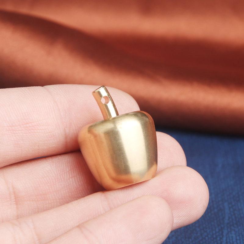Brass Pendant Apple Shape Jar/Bottle Can Be Opened Necklace/Keychain Pendant