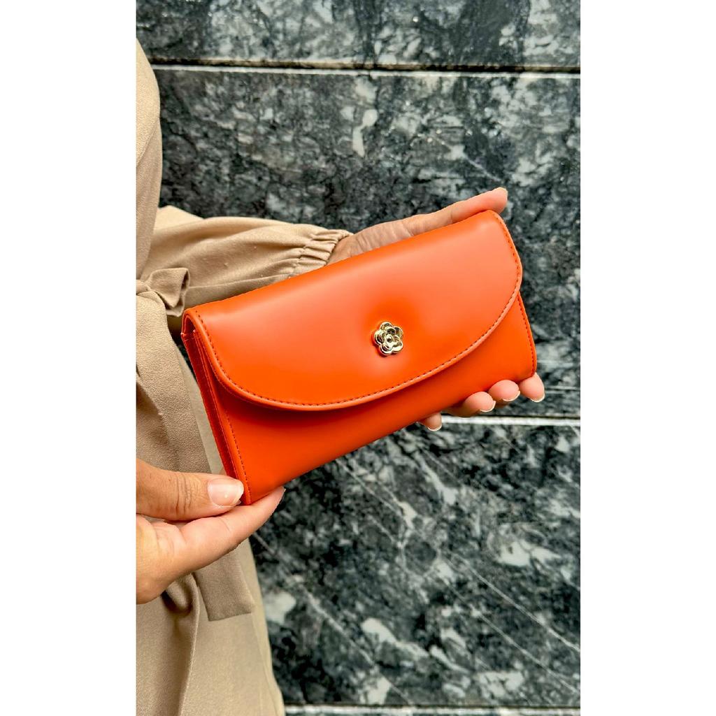 Orange Wallet Multi Compartment Wallet