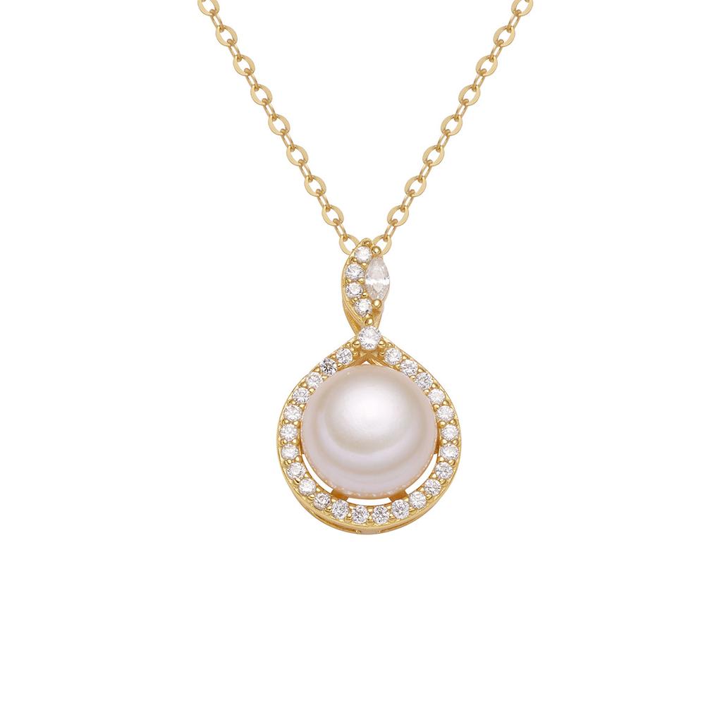 S925 стерлингового серебра жемчужное ожерелье с настоящей любовью женская мода высокое чувство натуральный жемчужный кулон ключичная цепочка чувство