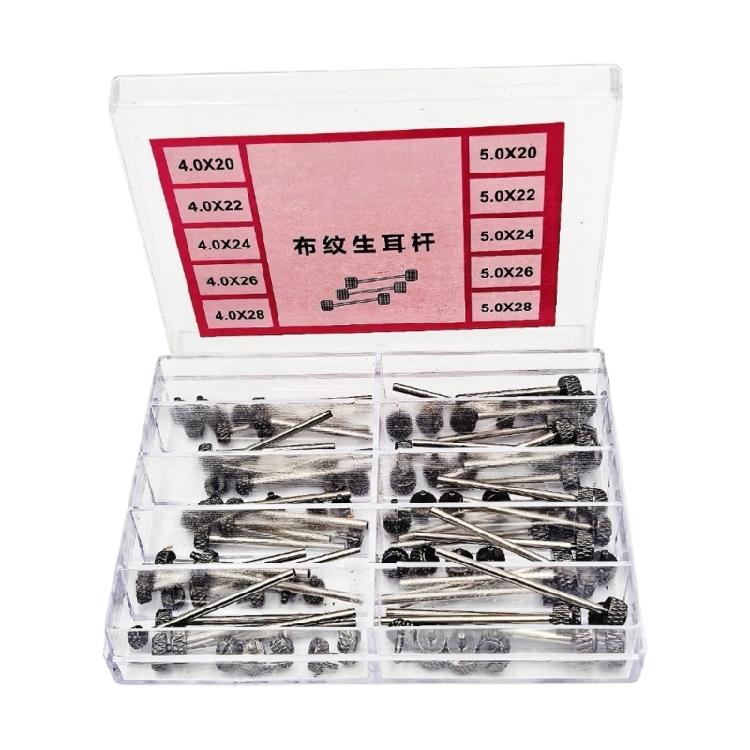 Набор прочных стальных пружинных стержней, 50 шт., 4,0 мм, 5,0 мм, текстурированные поверхности, для ремонта ювелирных изделий