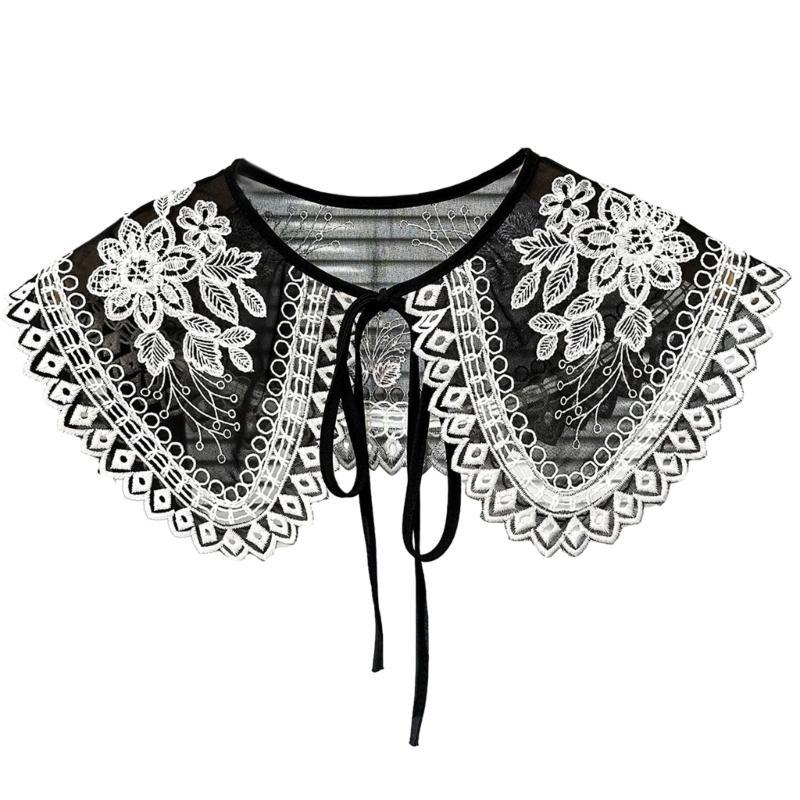 Women Lace Collar Decorative Spread False Collar Hollow Out Collar DIY