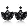 New Fashion Jewelry Charm Crystal Glitter Sequins  Dangle Tassel Earrings Teardrop Fringe Drop