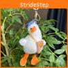 Tilting Lovely Duck Plush Doll Keychain Ultra Soft And Gentle Wedding Gift Decor