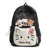 Schoolbag trend niche kitty cat dots schoolbag female large capacity Korean cute cartoon student class backpack