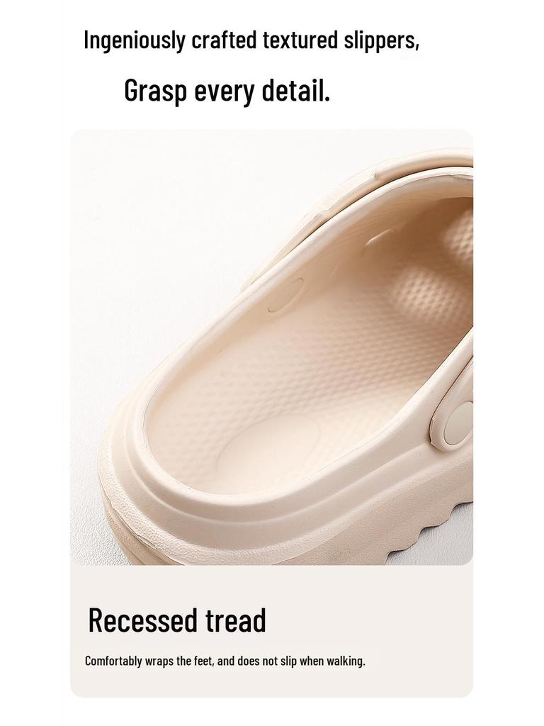 Women's Closed-Toe Sandals 2025: Summer Thick Sole Step-On Comfort