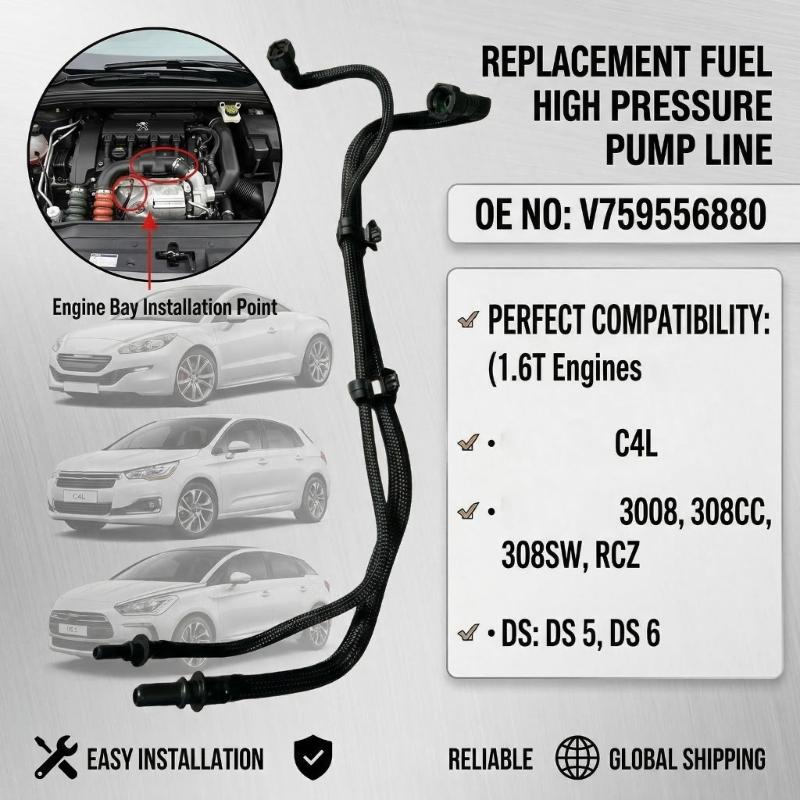 Запасной шланг перелива топлива V759556880 для 3008 308CC 308SW RCZ C4