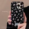 Корейский милый цветочный чехол для телефона iPhone 16 15 14 13 12 11 Pro Max XS XR 7 8 Plus SE Mini мягкий противоударный защитный чехол