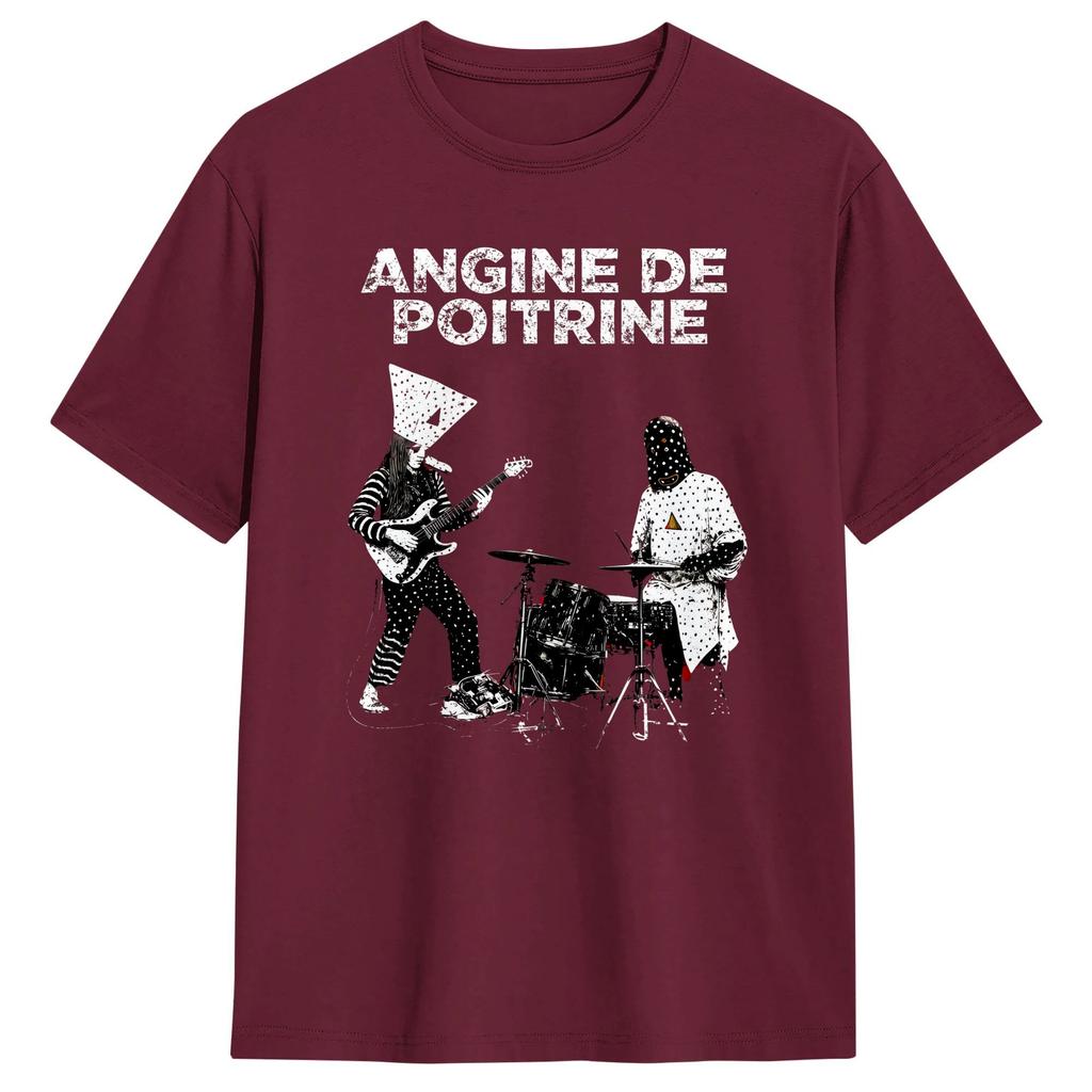 Angine De Poitrine Music TShirt Beach  Harajuku T Shirts 100 Cotton Round Neck Plus Size 5XL Top Tees Short Sleeve Tops