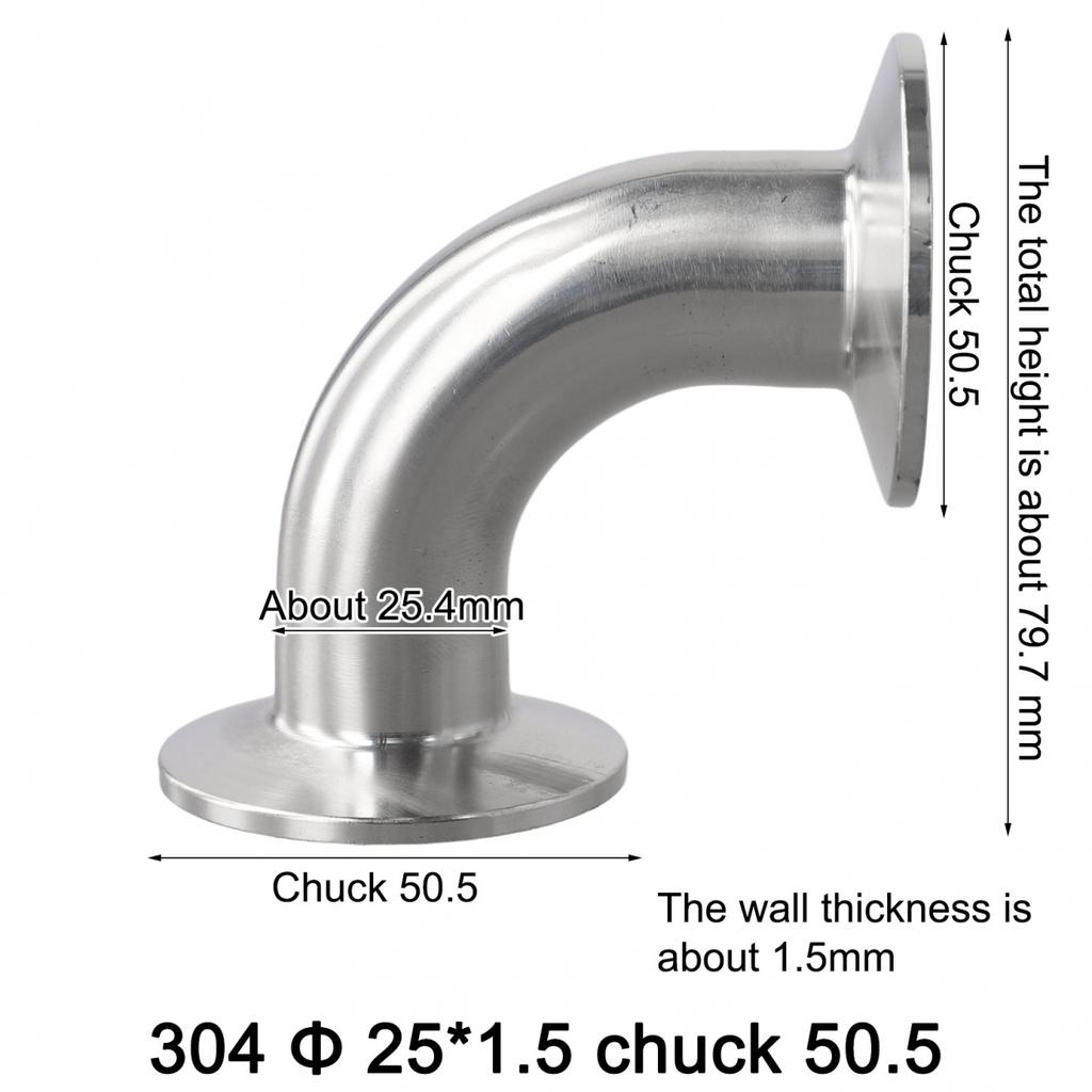 Совместимый с Tri Clamp санитарный угловой фитинг с соединением под прямым углом