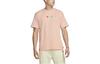 Nike T Shirts Men's Orange Pink Crew Neck Moderate Straight Fit DQ1859-800