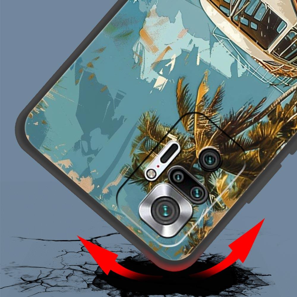 OO0724_Combi Van Car Outdoor Camping Phone Case For Xiaomi Redmi Note 14 13 5G 10 11 12 Pro Plus 4G 14C 13C 12C 10C Black Cover