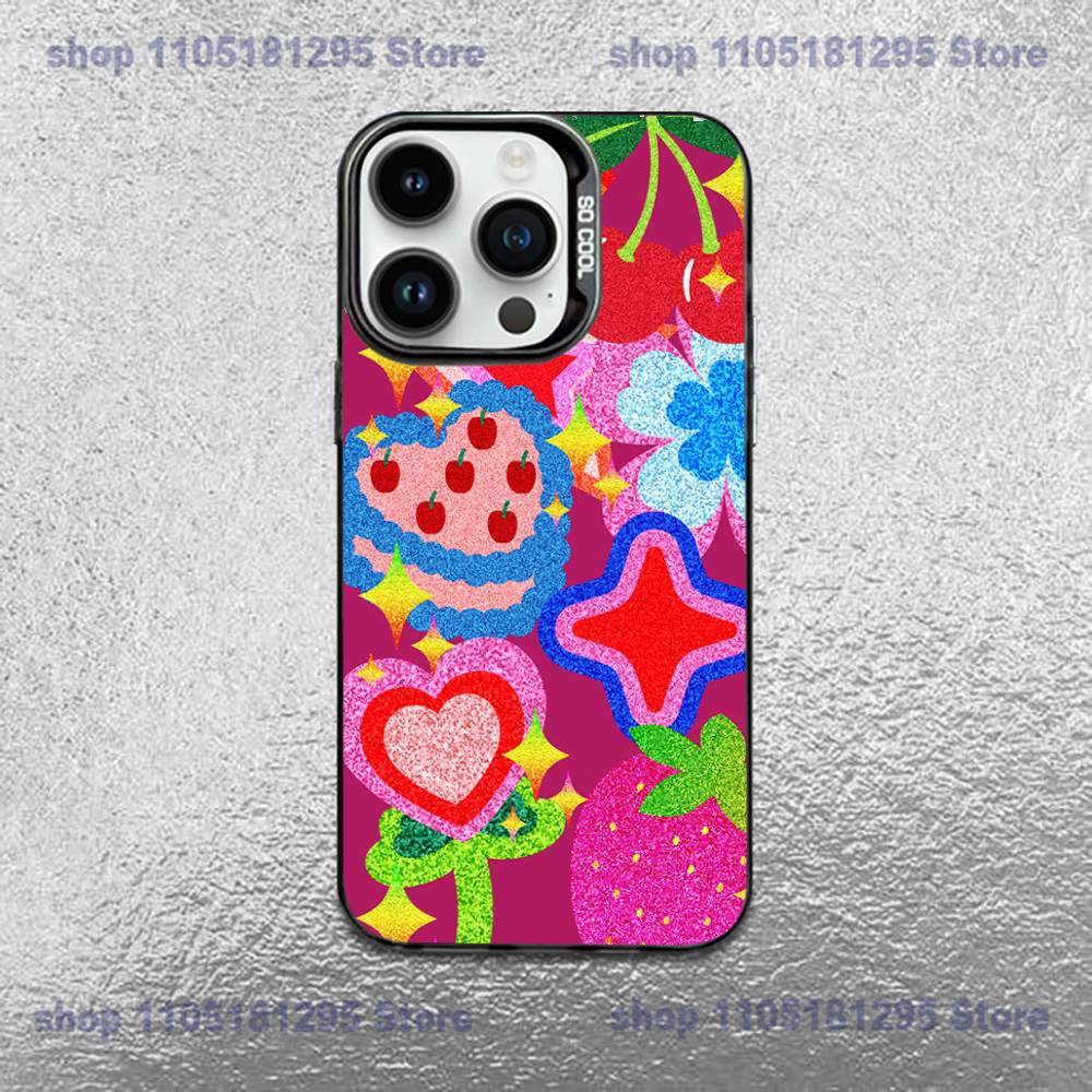 Красочный чехол со звездами для iPhone 17, 16, 15, 14, 13, 12, 11 Pro Max Plus, красочный градиентный, мягкий ТПУ, черная крышка