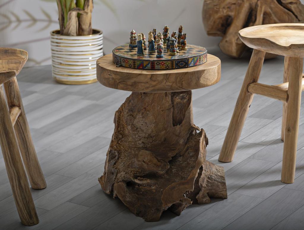 Jamet Stool Teak Cm Ø 35X40