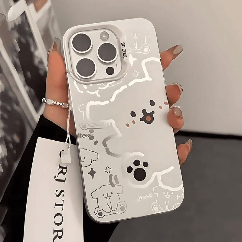 Line Puppy для чехла на телефон Apple 17promax 16 Huawei pura80 Xiaomi 15Reno матовый s50