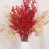 1PCS Artificial Flower Red Berry Bouquet Fake Plant for Home Vase Decor Valentine's Day New Year Party Decoration