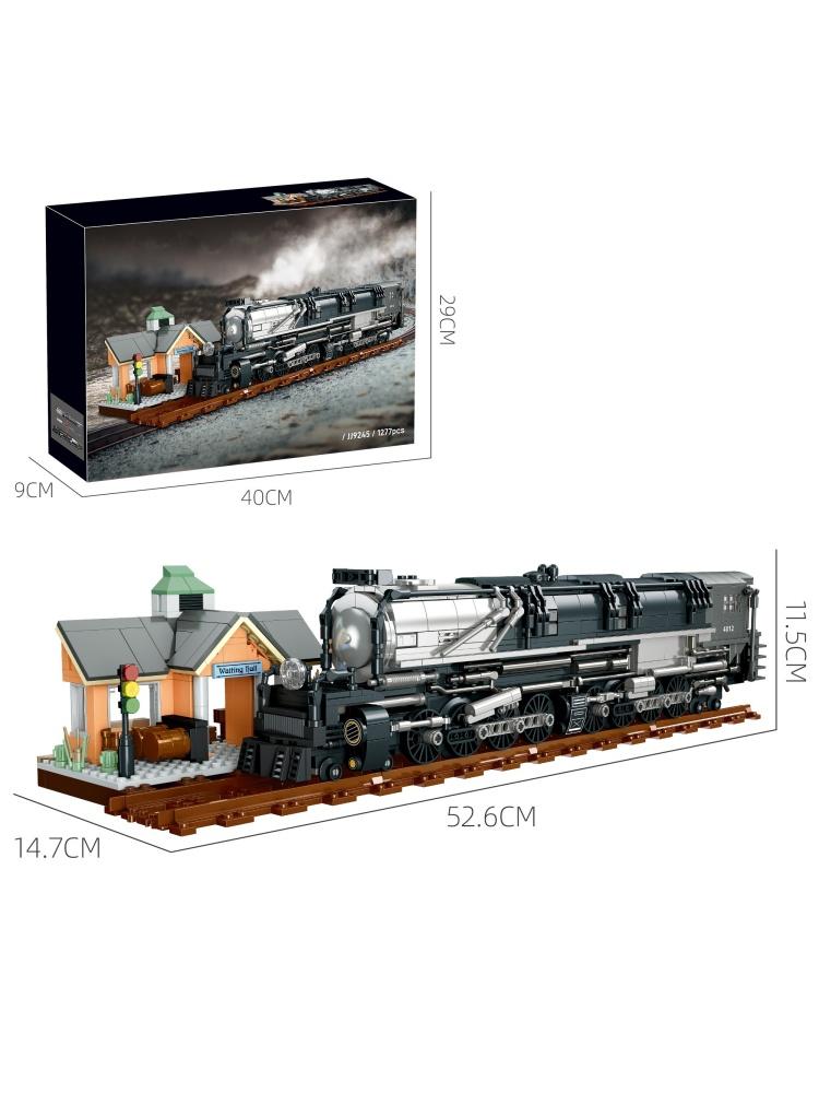 1277Pcs City Railway Steam Train Model Assembly Toy Moc Building Blocks Toys Educational Toy Home Decoration Adult Birthday Gift