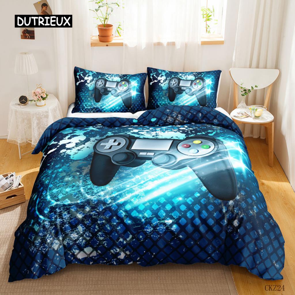 Комплект постельного белья Game Duvet Cover Set Game Contoller для детей, мальчиков, подростков, игровой комплект постельного белья Double Queen King Size из полиэстера