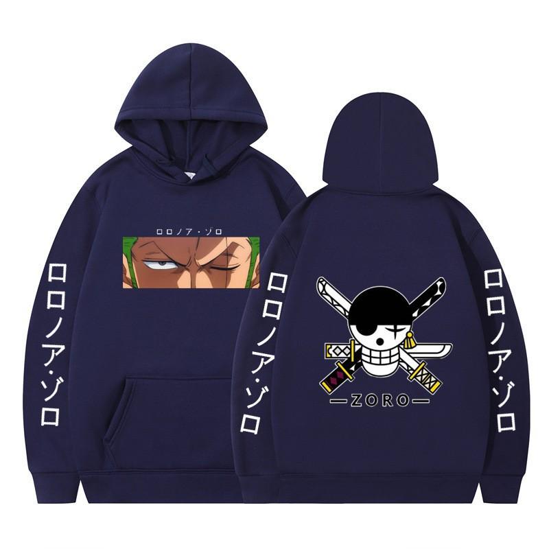 2026 Animation ONE PIECE Sauron Printed Loose Hoodie Autumn Men's and Women's Fleece Hooded Sweater New