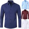 Men's Slim Solid Color Shirt Simple Business Long Sleeve Men's Shirt