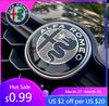 Для Alfa Romeo 2026 Горячая наклейка 2 шт. 6 цветов для Alfa Romeo 156 166 Giulietta Stelvio 4C MITO 156 Giulia Sportiva 74 мм Автомобильная передняя H