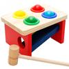 Wooden Balls, Children's Intelligence, Early Childhood Education, Wooden Knocking Table, Color Matching Toys