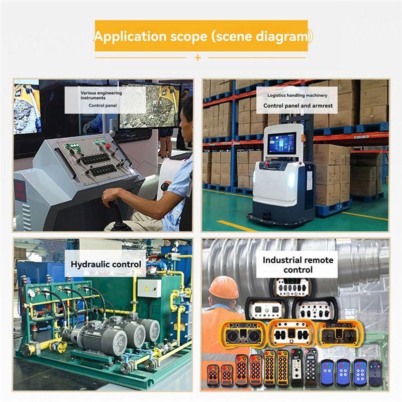 Aug. Single Shaft Push Rod Hall Joystick Hall Effect Fingertip-Operated Joystick Forconstruction Equipment Cranes