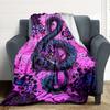 1pc Music Dragon Blanket, Lightweight Flannel Throw Blanket for Sofa, Bed, Travel, Camping, Living Room, Office, Couch, Chair, and Bed