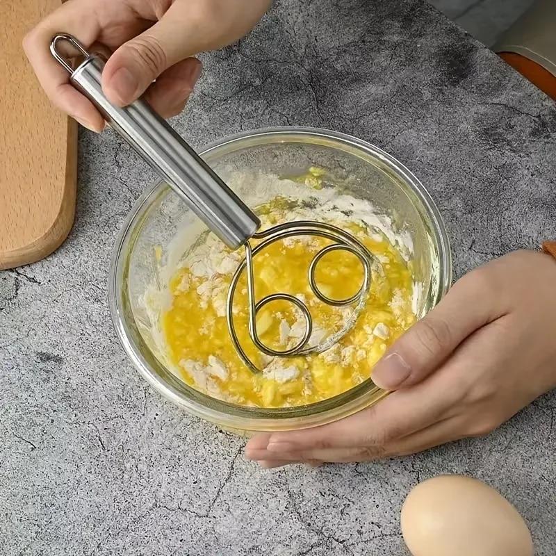 Danish Dough Whisk Stainless Steel Dough Whisk Egg Mixer Kitchen Hand Egg Mixer Blender Perfect For Bread Pastry Baking Tools MIT