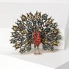 Mulitcolor Rhinestone Peacock Brooches Pins for Women Badge Jewelry Accessories