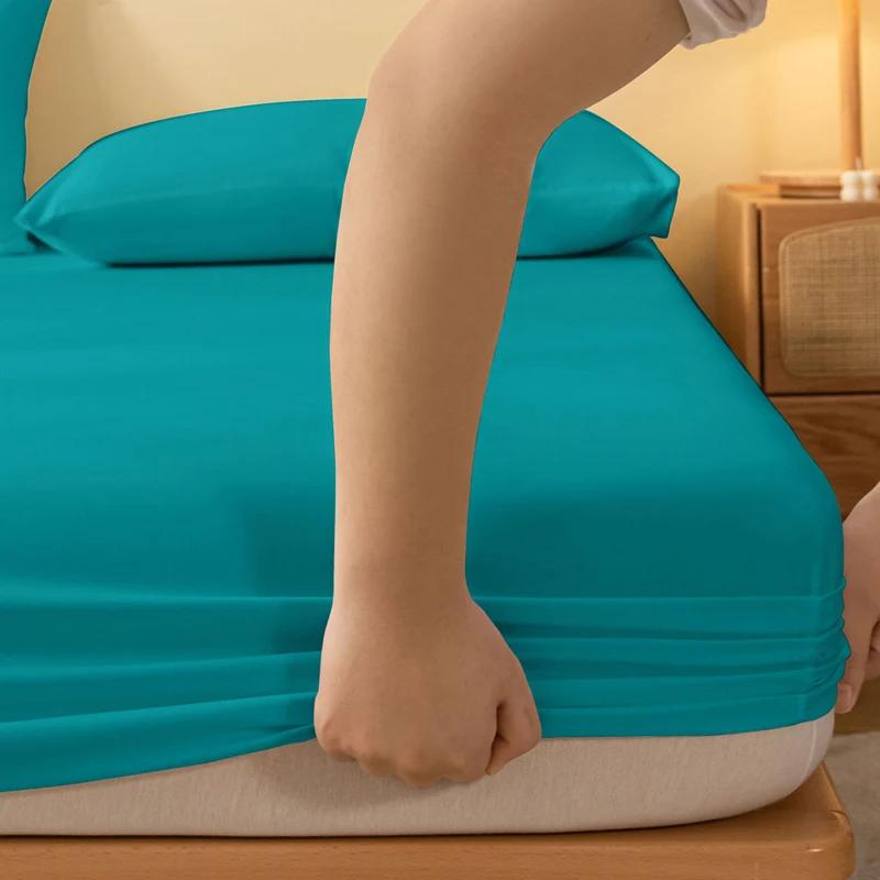 1 Piece Of Solid Matte Bedsheet, Lake Blue Bedspread For Bedroom, Bedding (Excluding Pillowcases)