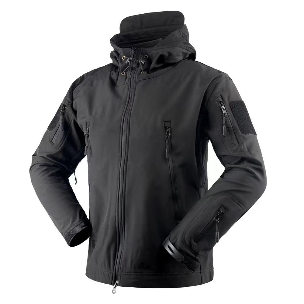 Мужские зимние тактические водонепроницаемые куртки SoftShell, мужское пальто с капюшоном, боевые, для рыбалки, пешего туризма, кемпинга, скалолазания, катания на лыжах