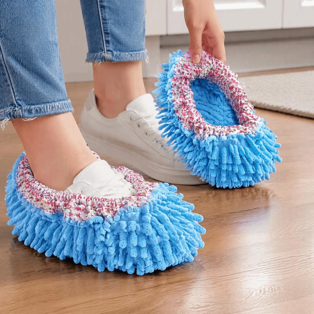 Chenille Floor Cleaning Mop 30*12cm Mopping Socks One Size Cleaning Shoes Floor Sweeping