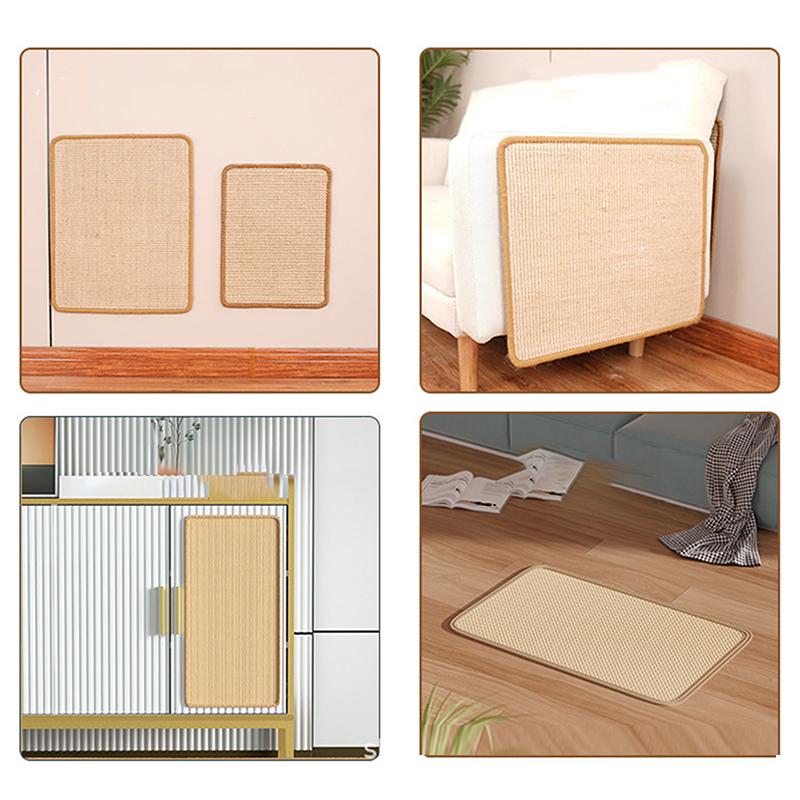 Прочные сизалевые коврики для царапания кошек, настенные коврики для кошек, коврики для царапания дивана, наклейки на стену в виде когтеточки, игрушки для кошек, аксессуары для домашних животных