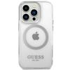 Guess Guhmp14Xhtrms Iphone 14 Pro Max 6,7 Srebrny/Silver Hard Case Metal Outline Magsafe
