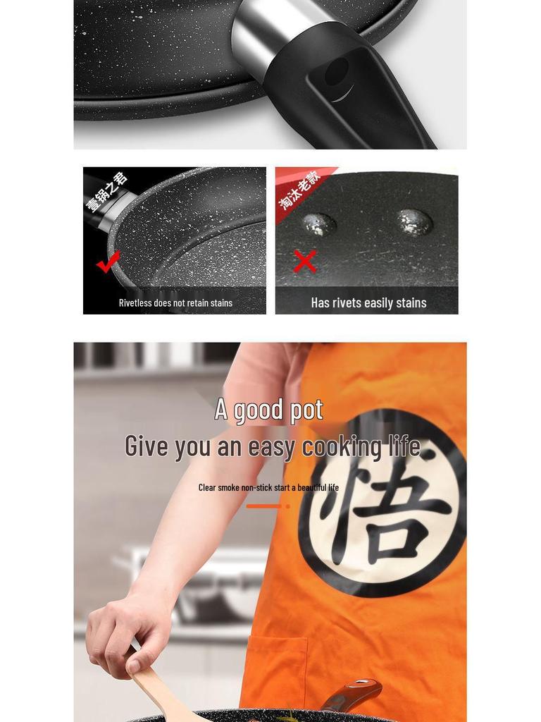 Maifan Stone Non-Stick Frying Pan for All Stovetops – Ideal for Pancakes and Gyoza