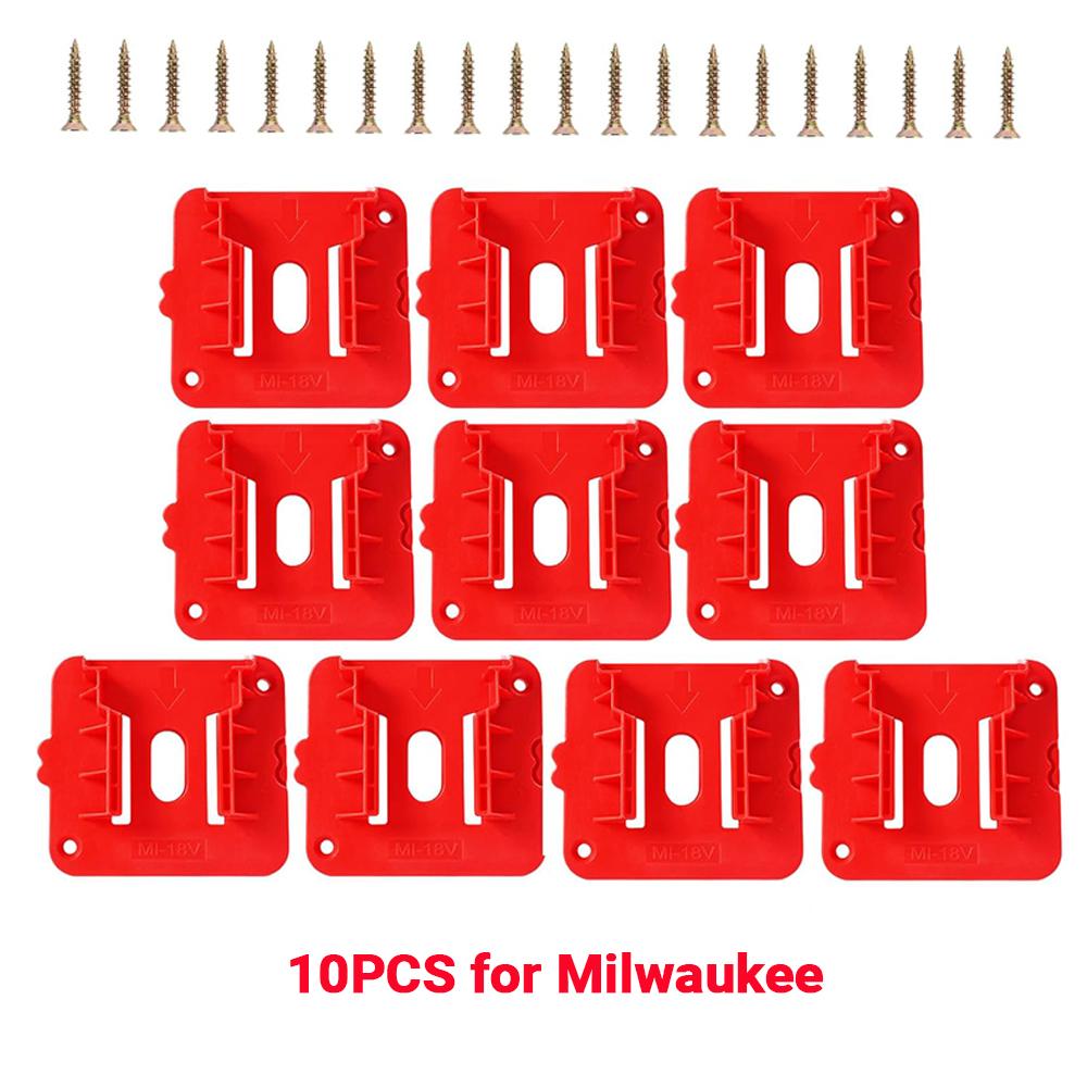 1-10PCS Power Tools Lithium Battery Holder Storage Fixed Bracket Installation Base Rack For Milwaukee For M18 18V Li-ion Battery