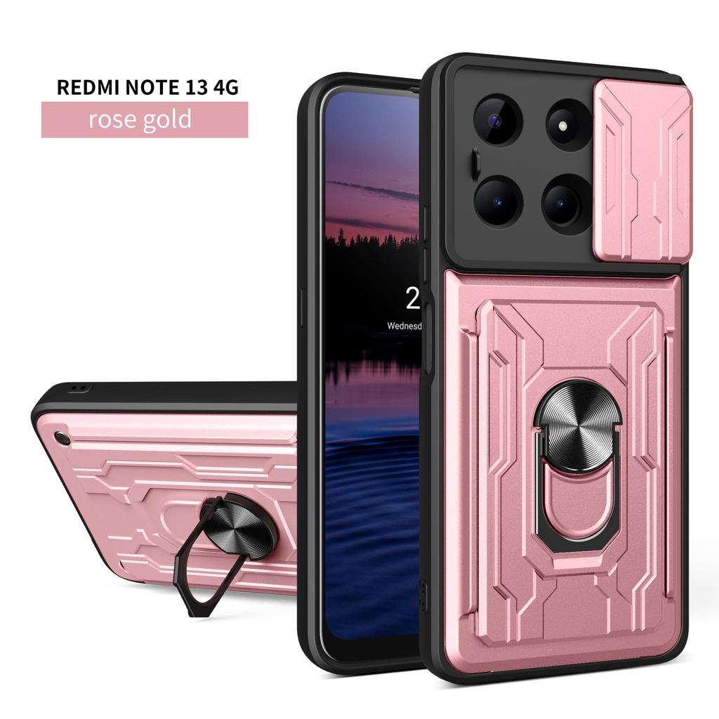 Для Redmi Note 13 Pro/Note 13/Redmi K70E Redmi 12C Redmi 11A 4G Автомобильный Чехол для Телефона с Магнитным Вращающимся Кольцом и Слотом для Карты