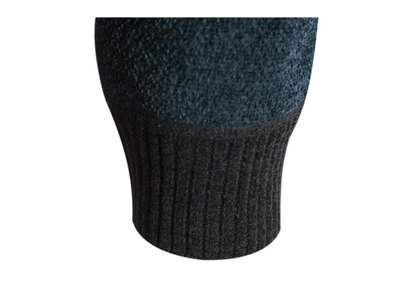 Мужской вязаный кардиган с воротником бейсбол: Толстый бархатный зимний свитер-жакет с длинными рукавами и вышивкой.